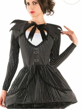 Party King BAD DREAMS BABE Sexy Jack Skellington Dress Costume Size XL
